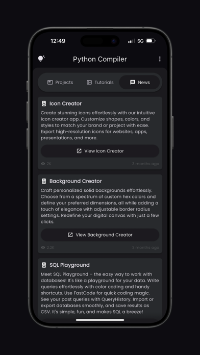 Python Compiler(Pro) iPhone screenshot