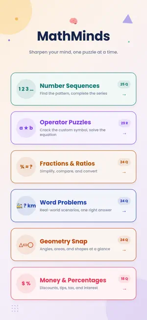 MathMinds: Puzzle Quiz screenshot 1