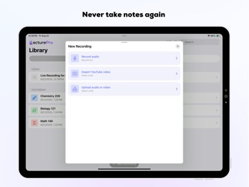 LecturePro AI iPad screenshot