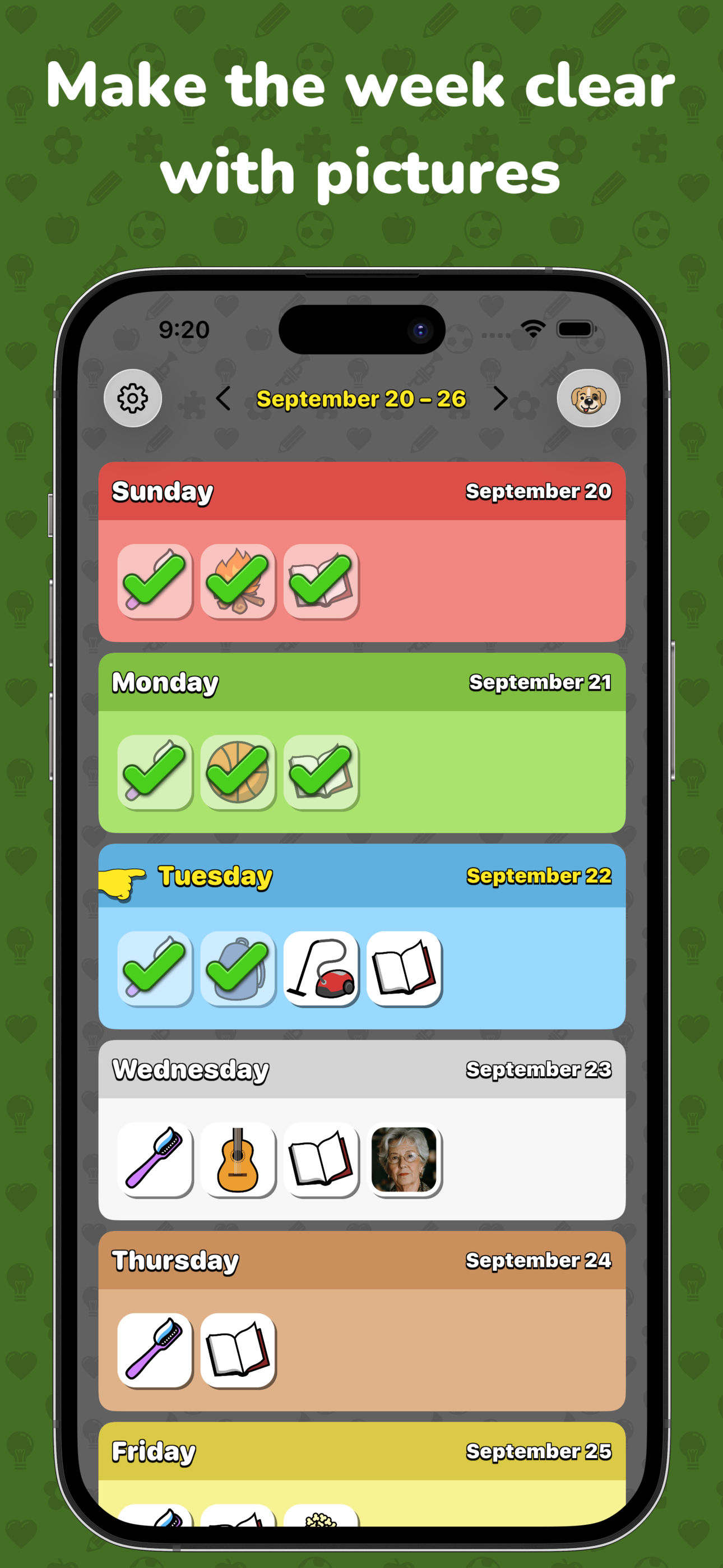 Visual Schedule: Week Planner
