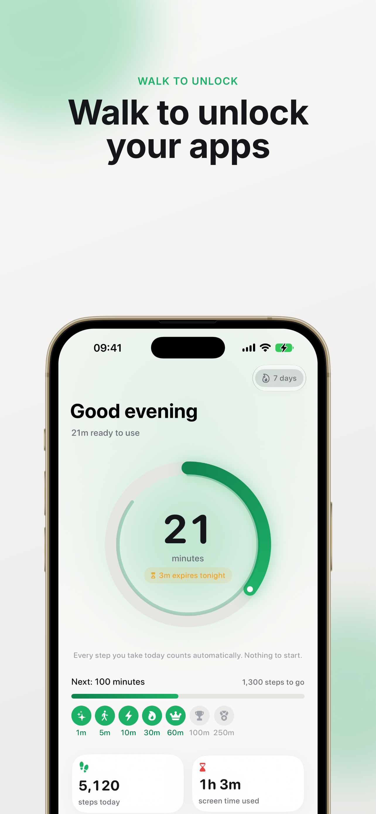 StepLock: Limit Screen Time
