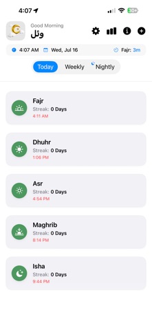 Muslim Prayer Log Screenshot 6 of 10