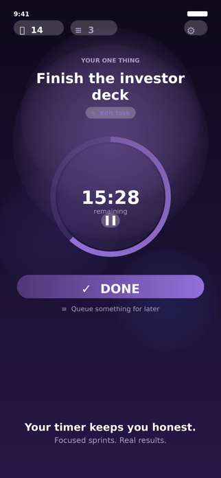 OneThingFocus Screenshot 1 of 5