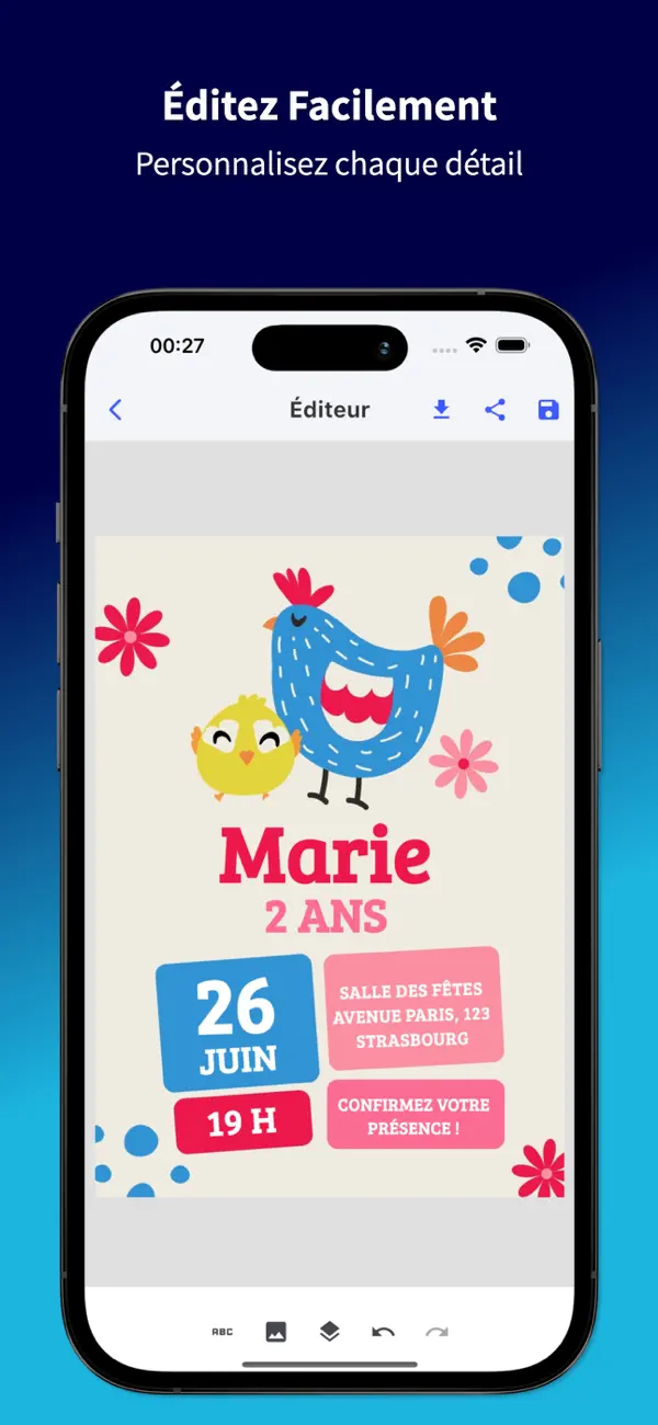 Screenshot #2 pour Invitation d'Anniversaire 2025