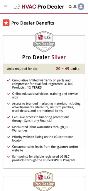 LG HVAC Pro Dealer screenshot 1