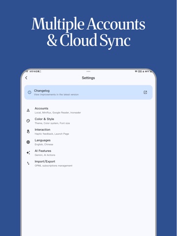 SmartRSS: RSS Reader & Podcast iPad screenshot