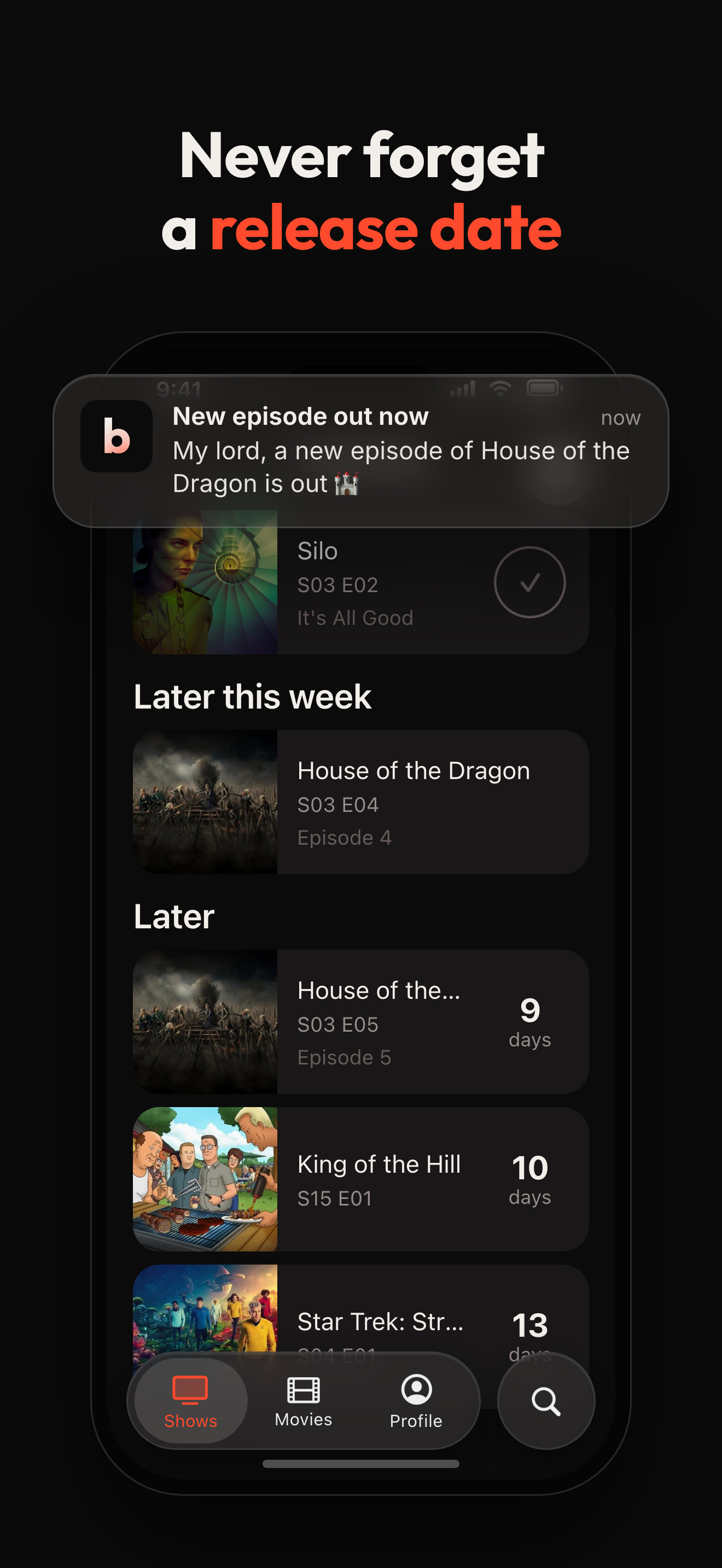 Bingers: TV & Movie Tracker screenshot 2