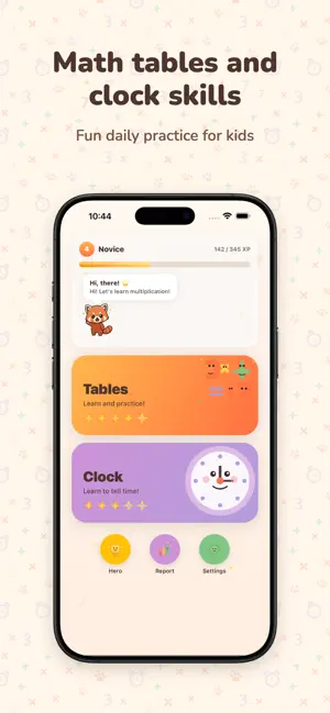 Roxy Math: Tables & Clock screenshot 1