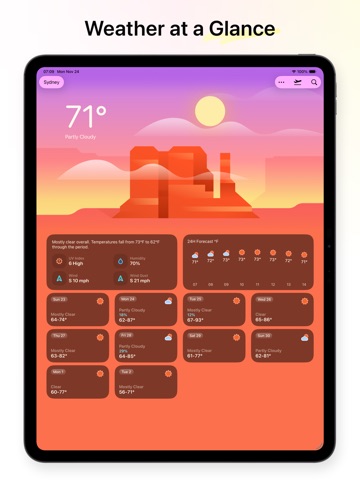 Weather mini – Reiseprognosen iPad screenshot 1
