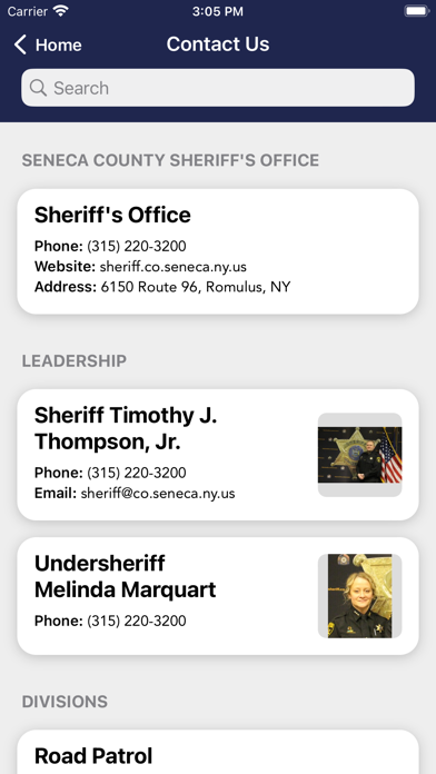 Seneca County Sheriff's Office Screenshot