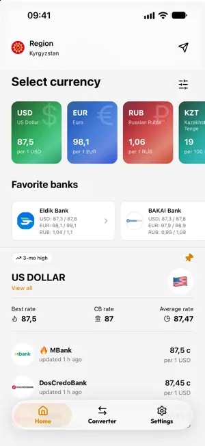 Exchange Rates Kyrgyzstan screenshot 2