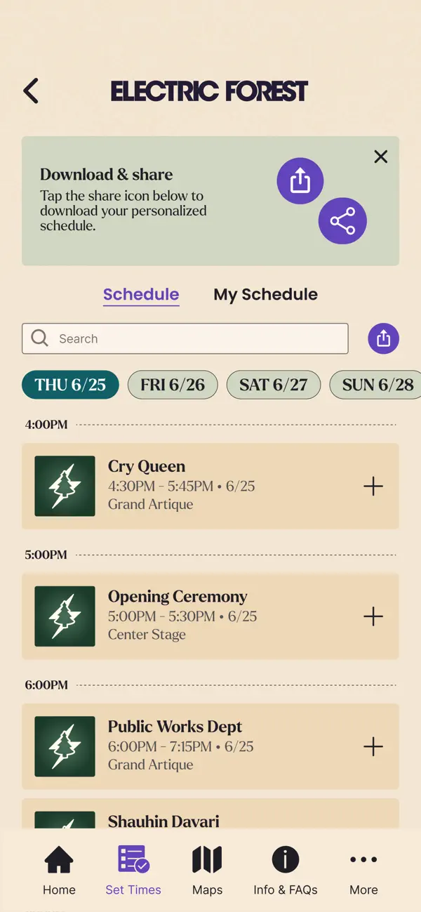 Screenshot #3 pour Electric Forest Festival