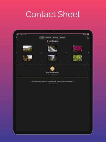 Contact Sheet: AI Photo Review iPad screenshot