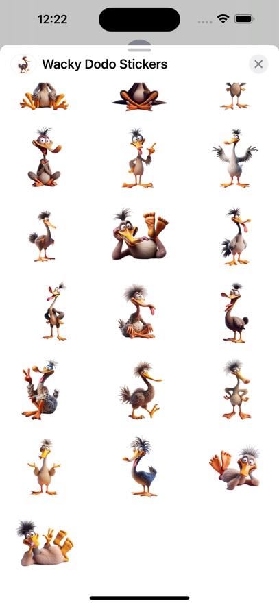 Wacky Dodo Stickers