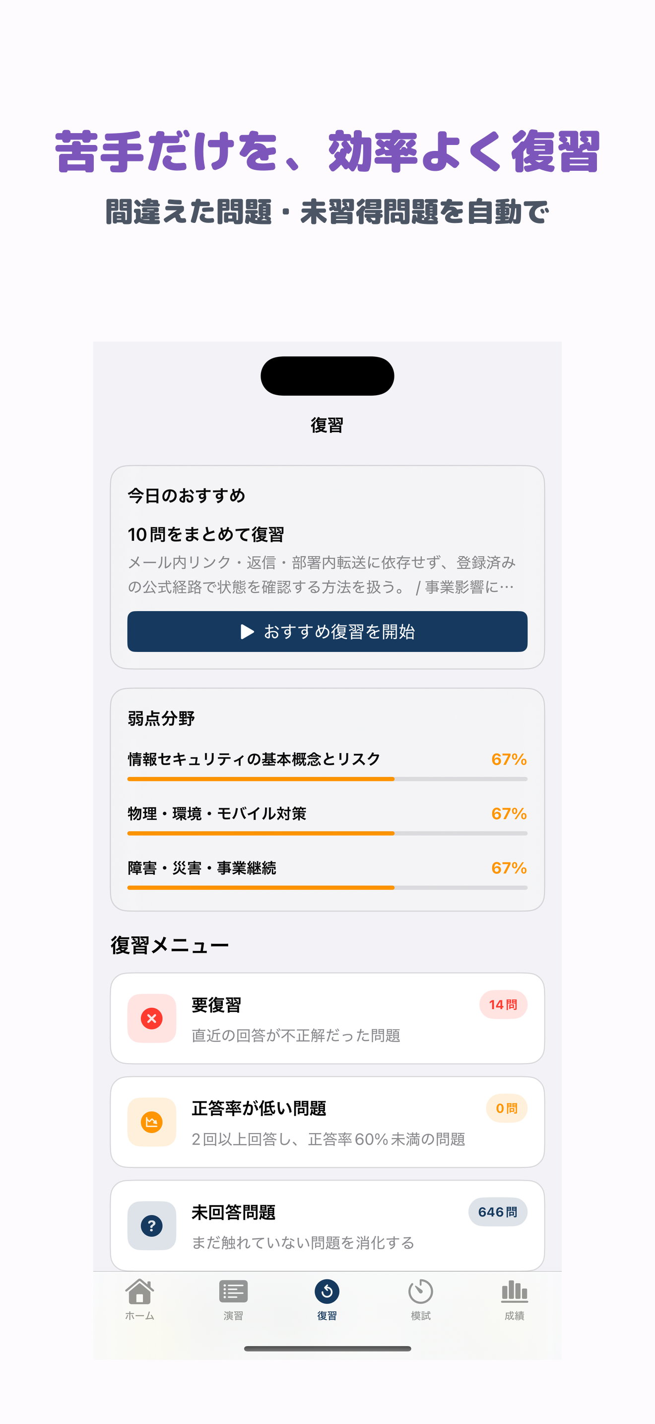 情報・サイバーセキュリティ認定試験 | 2026年対策問題 screenshot 3