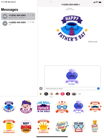 Father's Day Special Stickers iPad screenshot