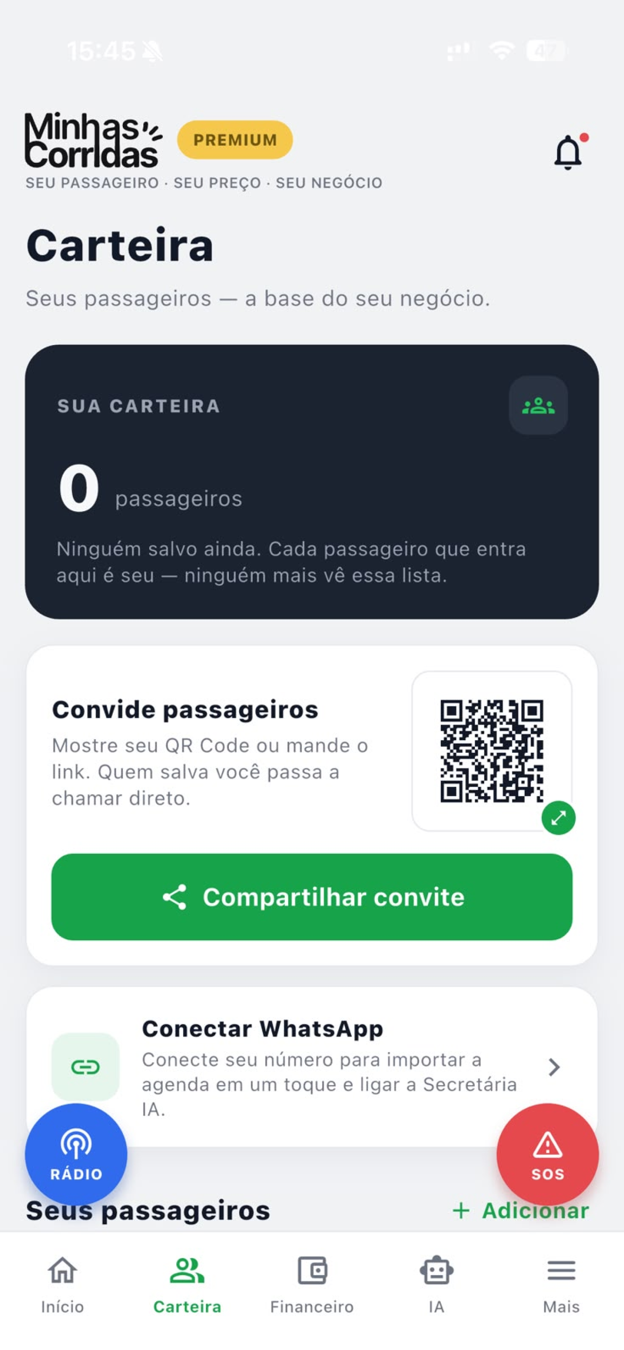 Minhas Corridas - Motoristas screenshot 3