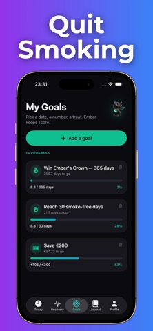 Quit Smoking Tracker - NicLess Screenshot 1 of 5