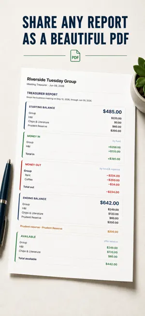 Meeting Treasurer screenshot 2