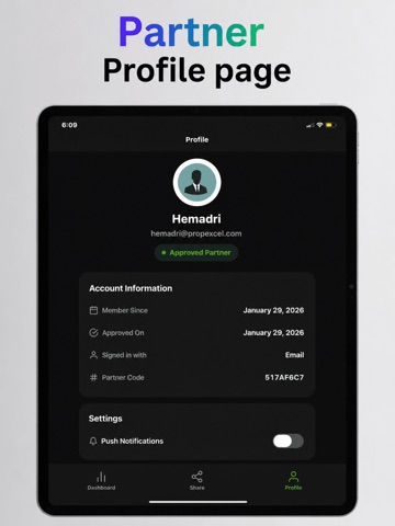 PropExcel Partner iPad screenshot