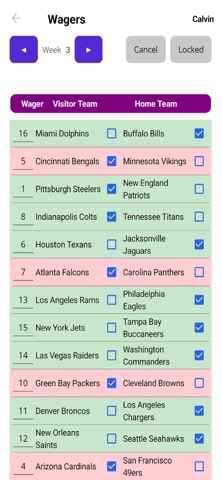 Pickem Confidence Pool screenshot