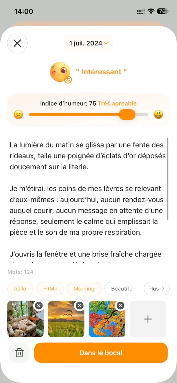 Screenshot #2 pour Mood Jar -  Suivi de l'humeur