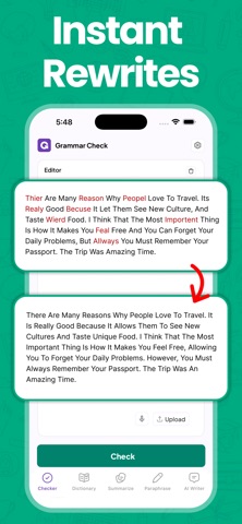 Grammar Check Corrector by AI! iPhone screenshot