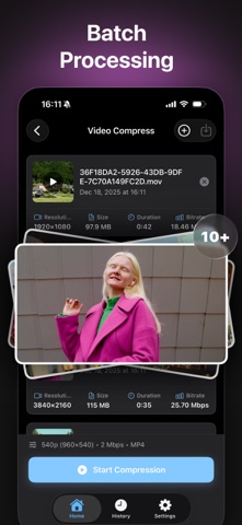 VideoSlimmer - Compress Videos iPhone screenshot