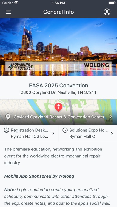 EASA 2025 Convention App Screenshot