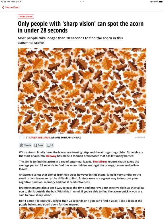 Wales Online iPad screenshot 5 - News app