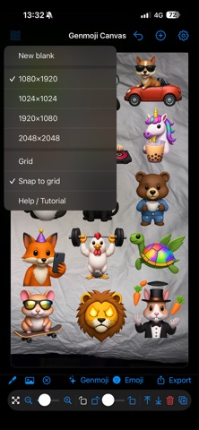 Genmoji Studio Canvas - Custom screenshot