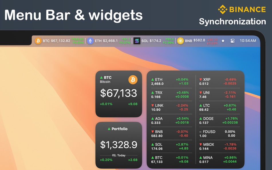 #1. Crypto Widgets for Binance (macOS) 由: Wonderlink SL