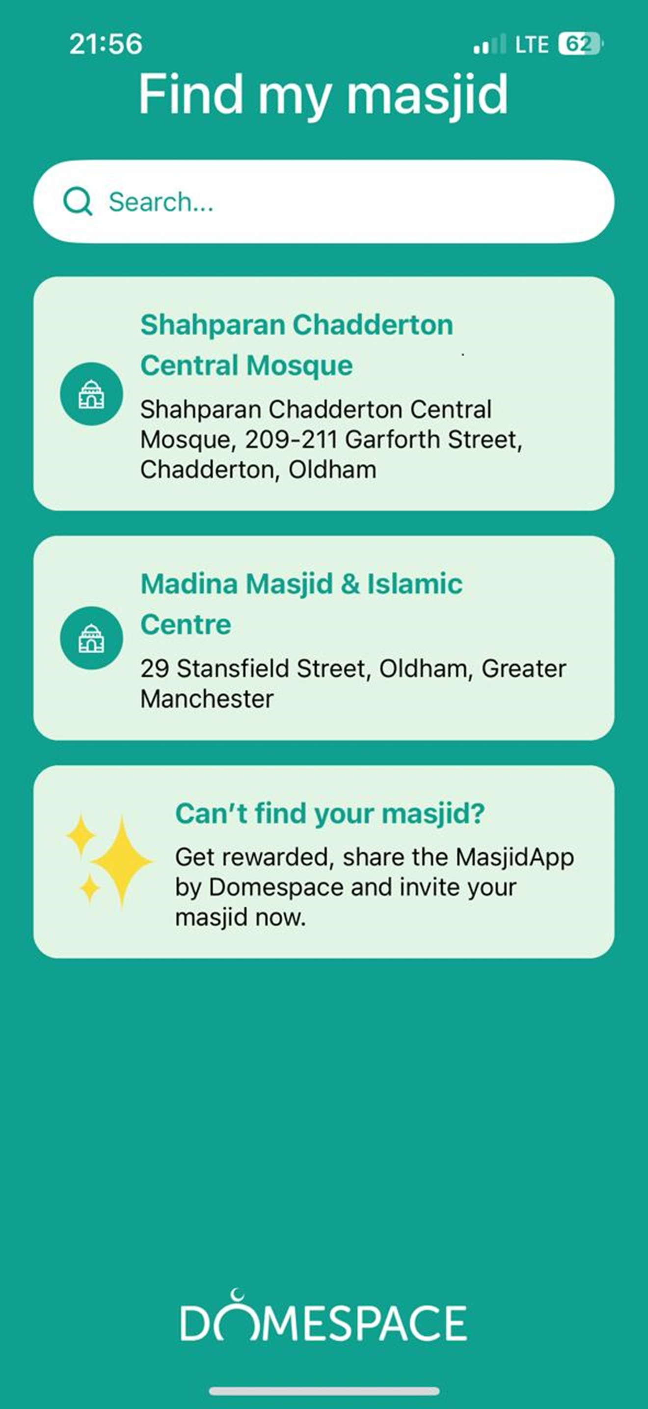 MasjidApp by Domespace