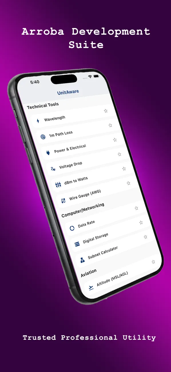 #1. UnitAware (iOS) De: Arroba Development, LLC