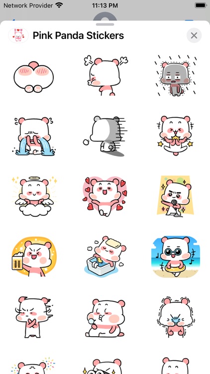 Pink Panda Stickers screenshot-3