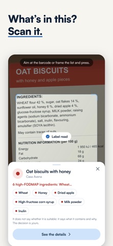 Fodmind: IBS & FODMAP Scanner Screenshot 1 of 6