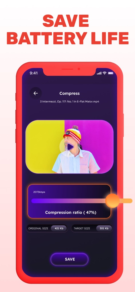 TubeMate: Convert Video To MP3 - This tool offers efficient video compression, allowing users to adjust the compression ratio and view instant size reductions.
