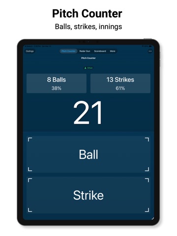 Pitch Counter & Radar Gun iPad screenshot