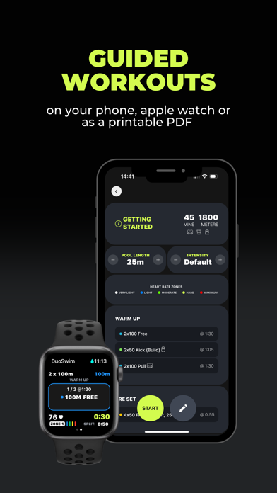 DuoSwim: Swim Workout App Screenshot