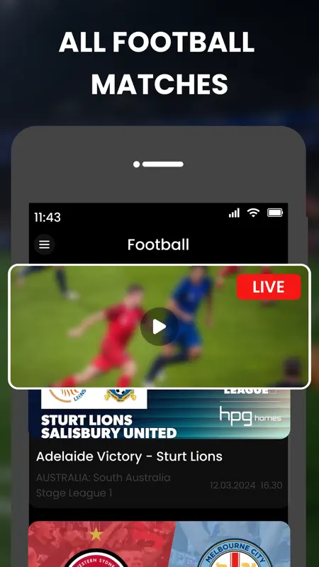 Live Football Matches : Sport screenshot 1 of 4