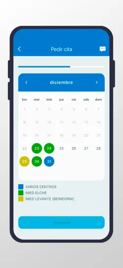 Captura de pantalla de IMED Hospitales en iPhone 6