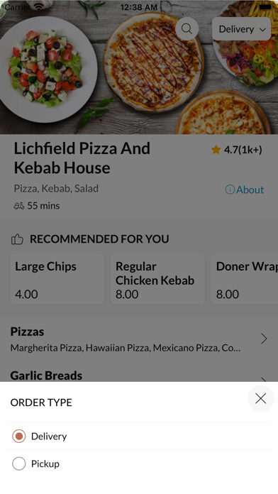 Lichfield Pizza & Kebab House Screenshot