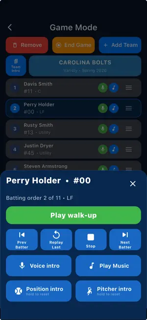 Dugout Dude Walkout Intros screenshot 2