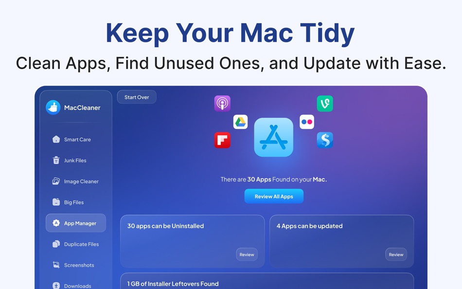 #5. Cleaner App - Clean Disk Space (macOS) 由: NETSUN LLC