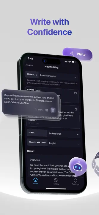 Japer AI- Writer AI & Chatbot : capture d’écran 3 sur 4