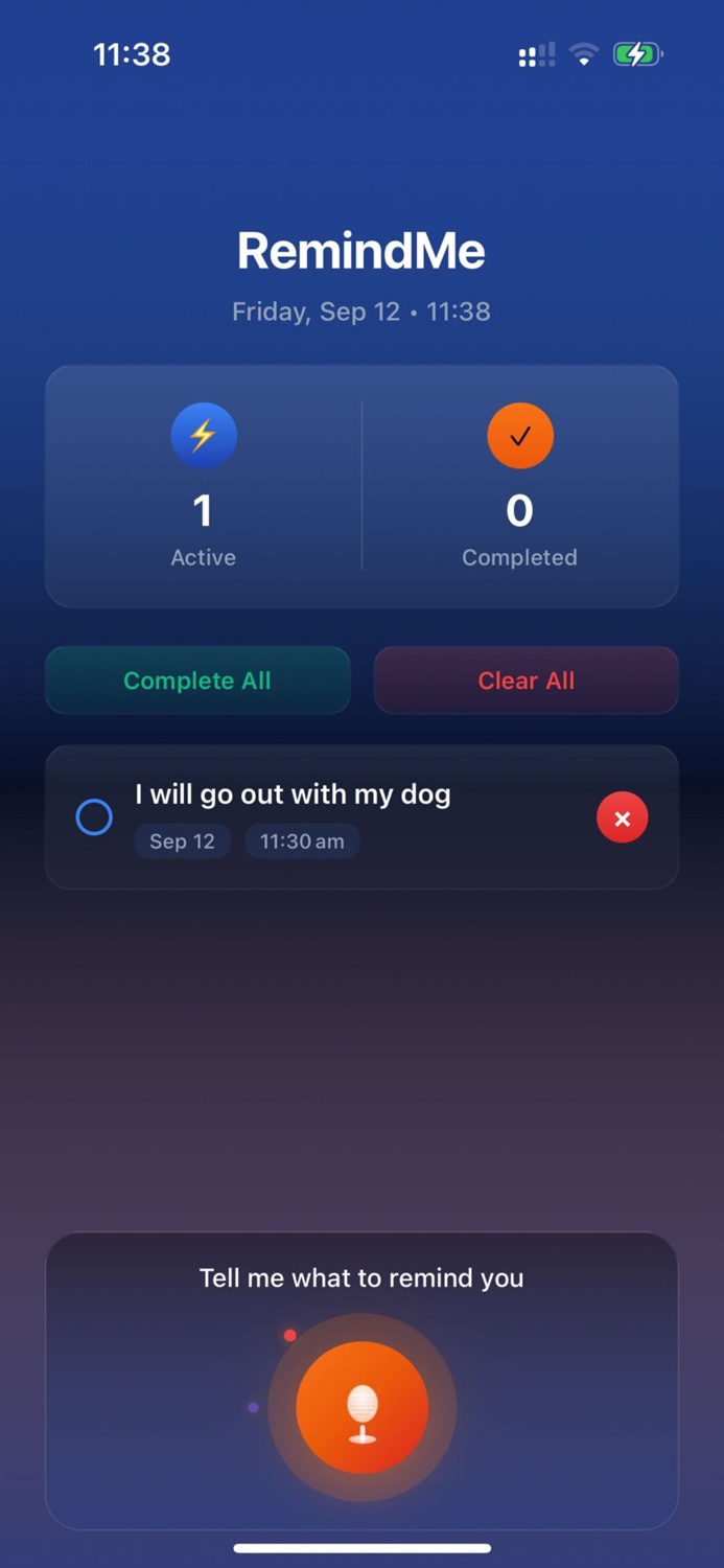 RemindMe Voice Assistant