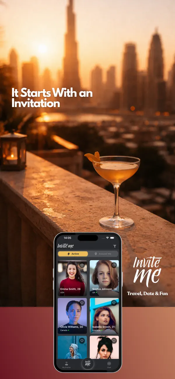 Screenshot #1 pour Invite Me: Travel Buddy & Meet