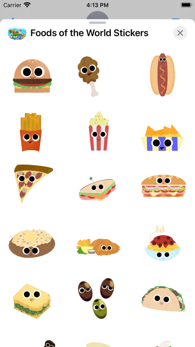 Foods of the World Stickers Screenshot