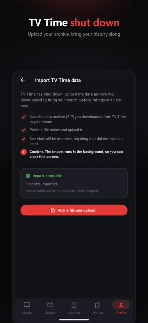 TV Show & Movie Tracker - FDP screenshot 2