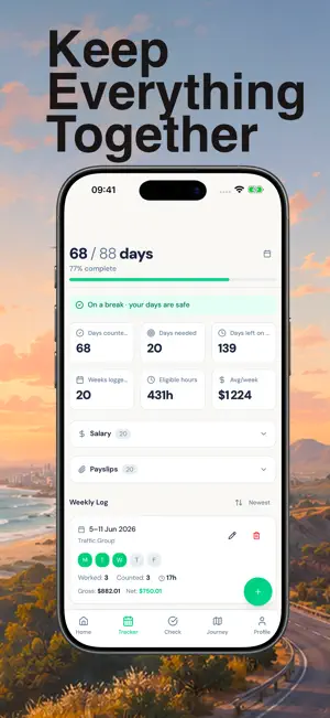 All Good: WHV Tracker screenshot 3